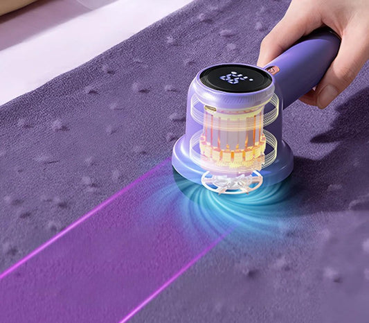 "Quita pelusas eléctrico recargable por USB"