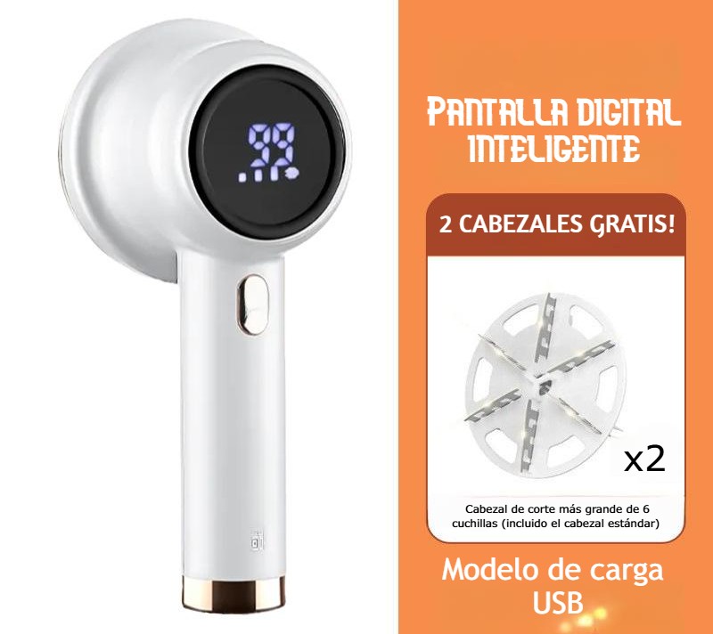 "Quita pelusas eléctrico recargable por USB"
